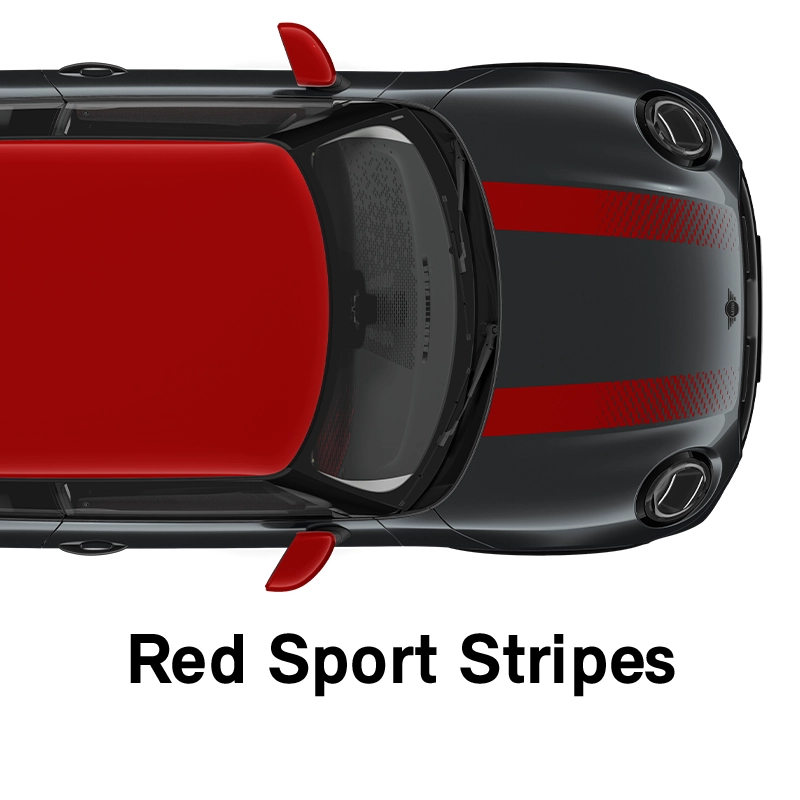  MINI - uitrusting - jcw uitvoering - rode sportstrepen