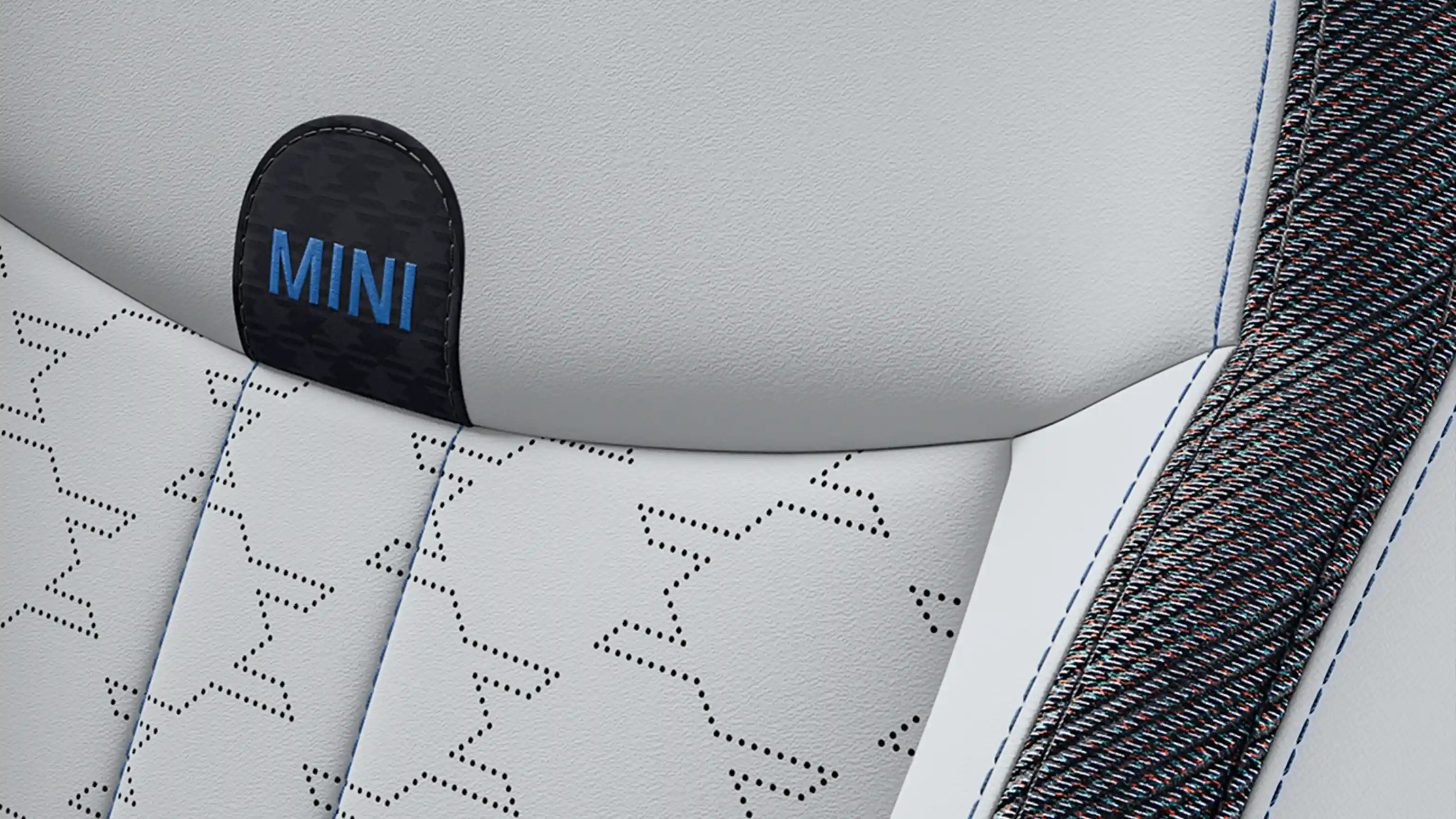 Beeld van de MINI Cooper 5-Deurs in Classic Style met stoelen in Grey/Blue - Vescin/Cloth