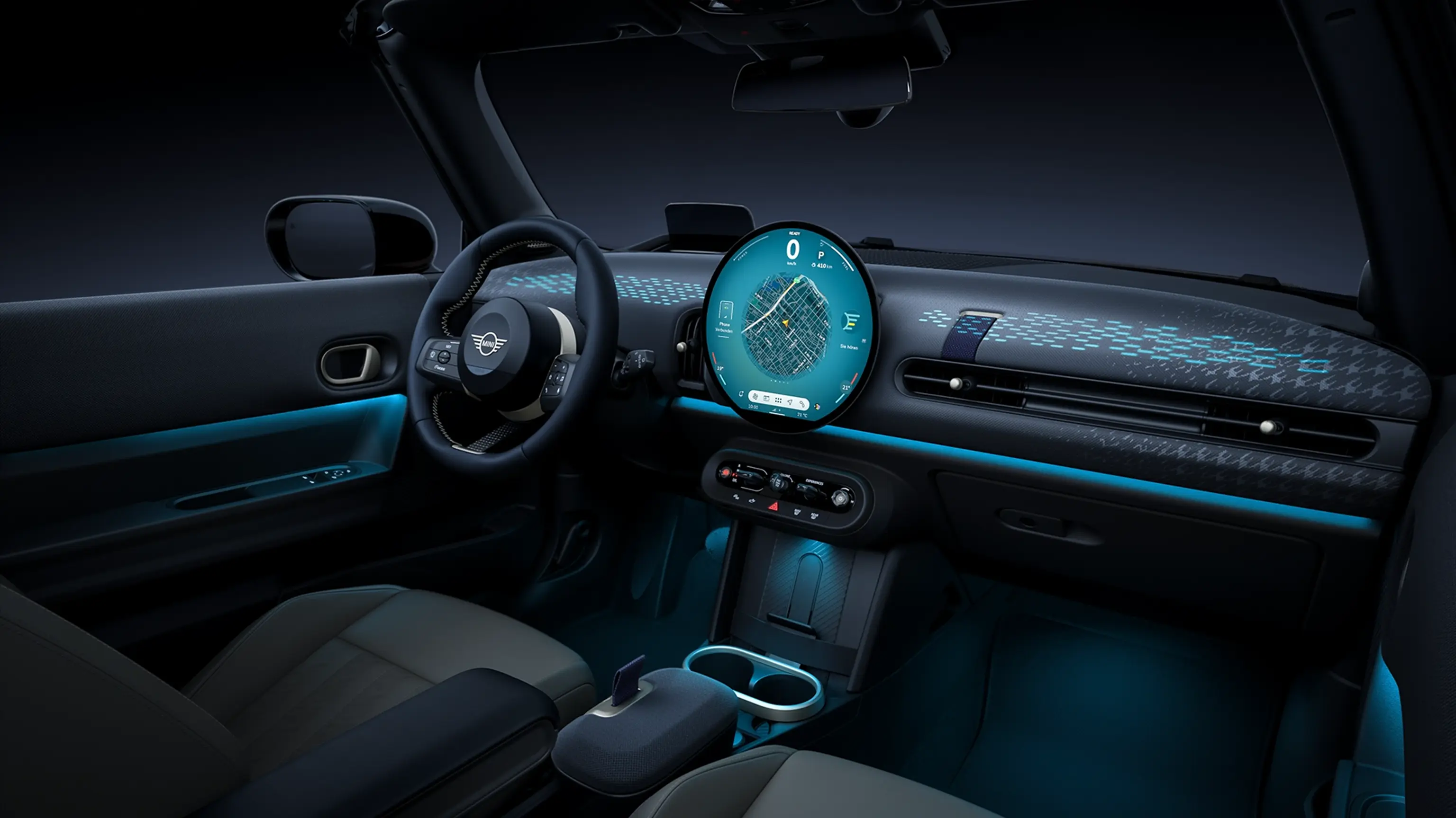 MINI Cooper Cabrio - interieur - galerij experience modes - bedieningstoetsen