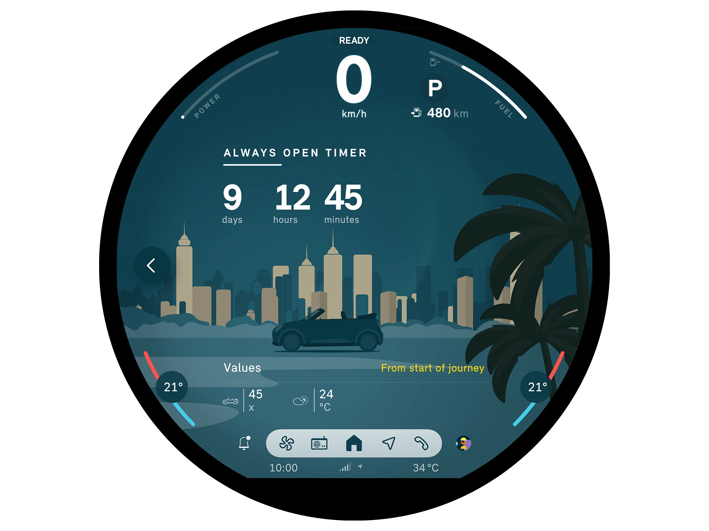 MINI Cooper Cabrio - interieur - OLED-display