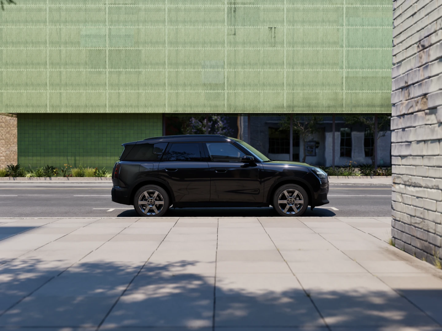 De elektrische MINI Countryman Blackyard 