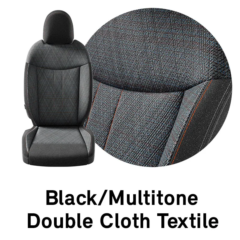 MINI - uitrusting - stof double cloth black multitone