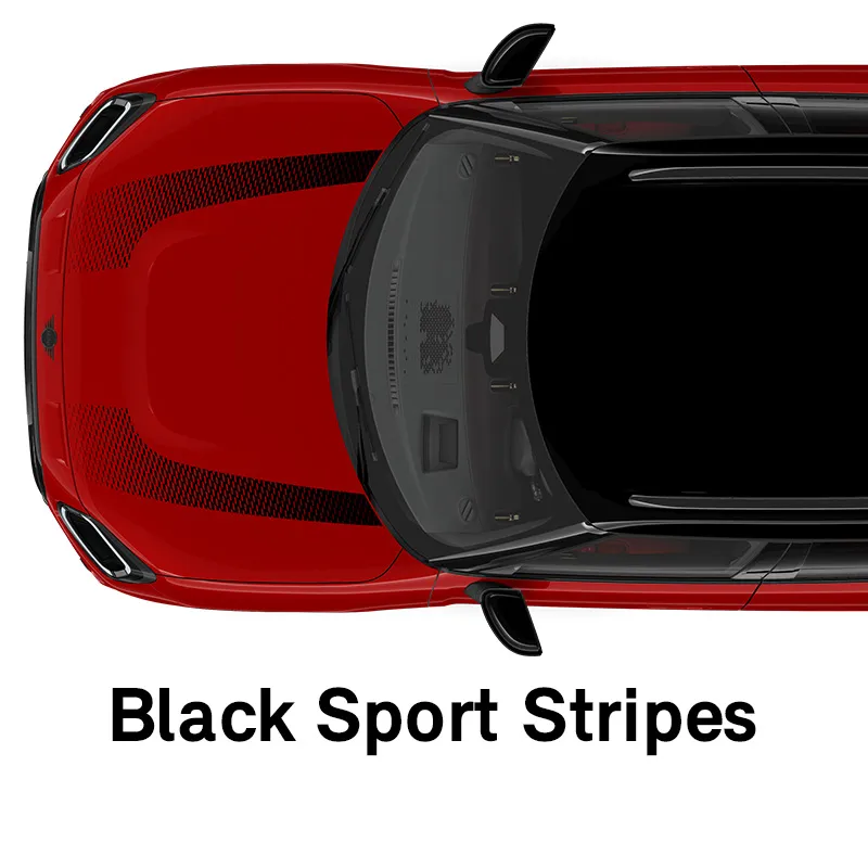  MINI - uitrusting - jcw uitvoering - zwarte sportstrepen