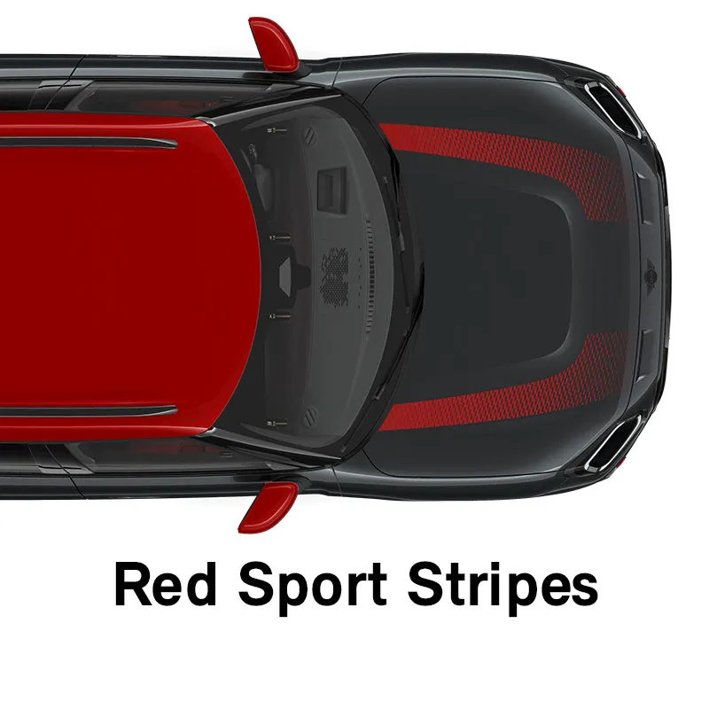  MINI - uitrusting - jcw uitvoering - rode sportstrepen