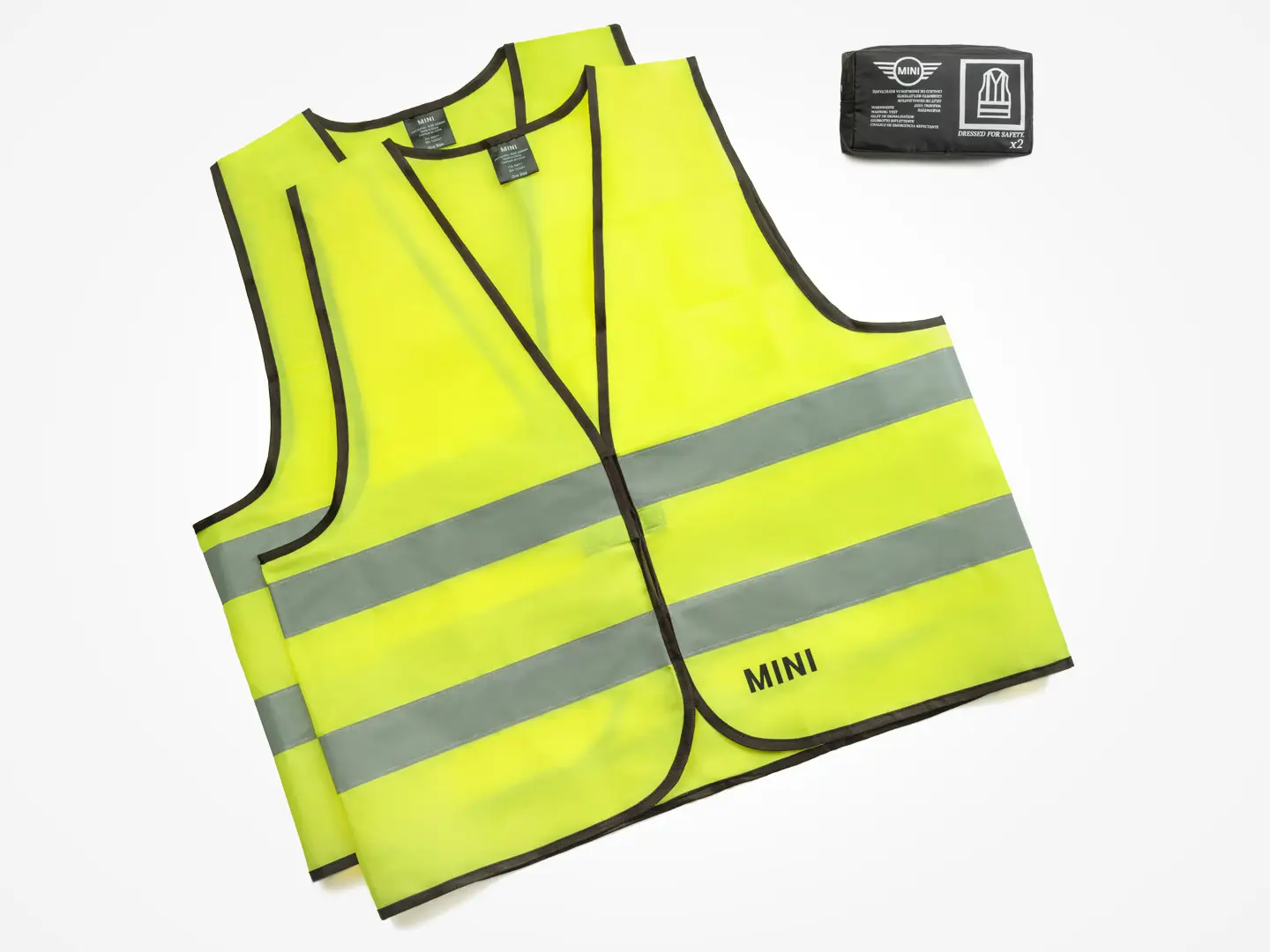 Geel reflecterend MINI veiligheidsvest.