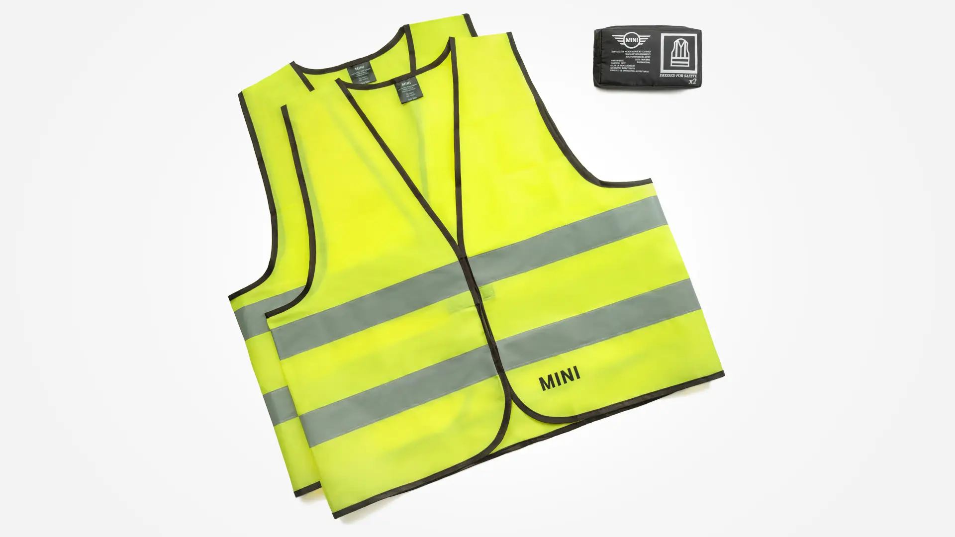 Geel reflecterend MINI veiligheidsvest.