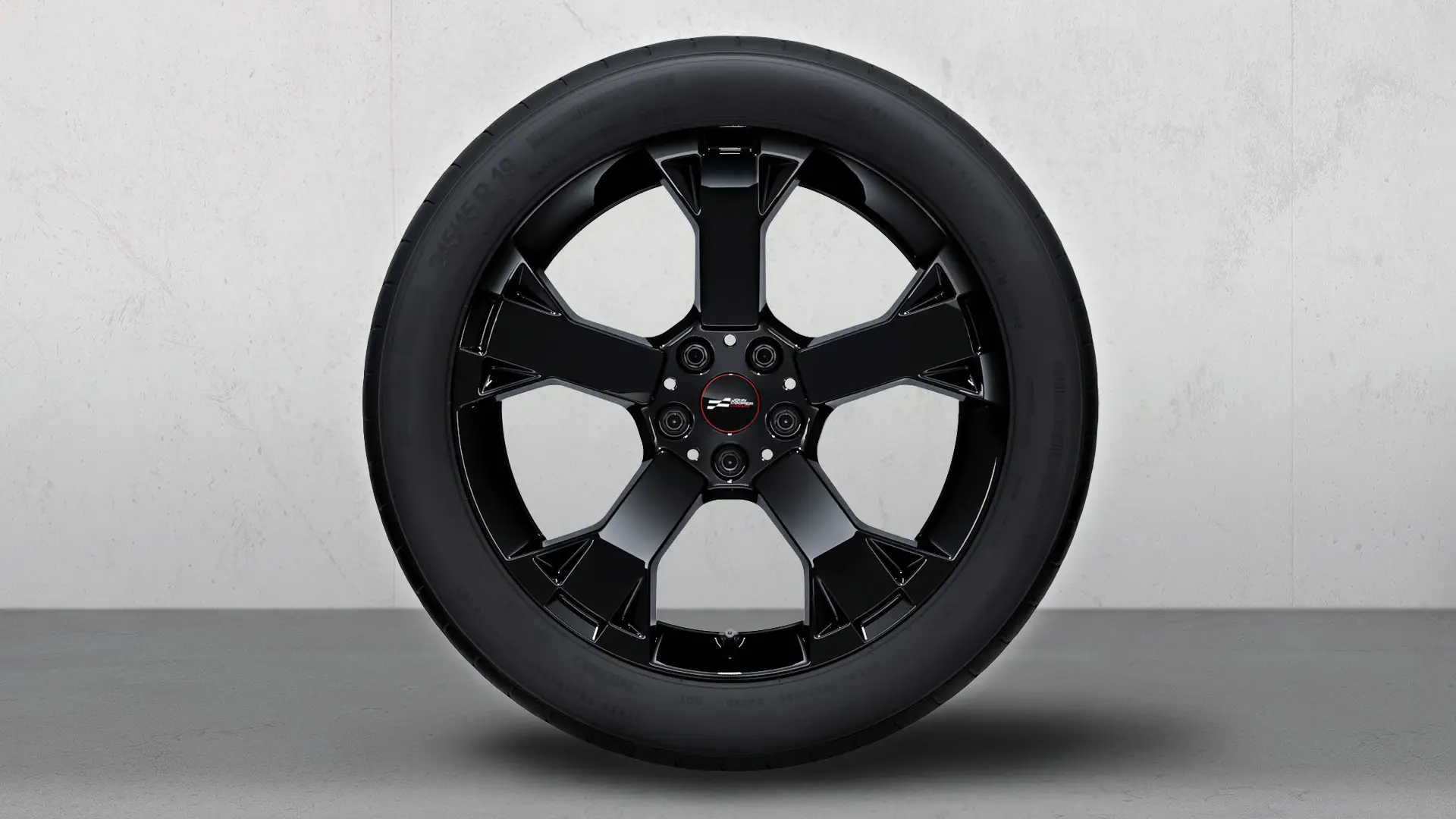 Close-up van 19 inch MINI John Cooper Works Runway Spoke 948 in Jet Black met spaakdetail.