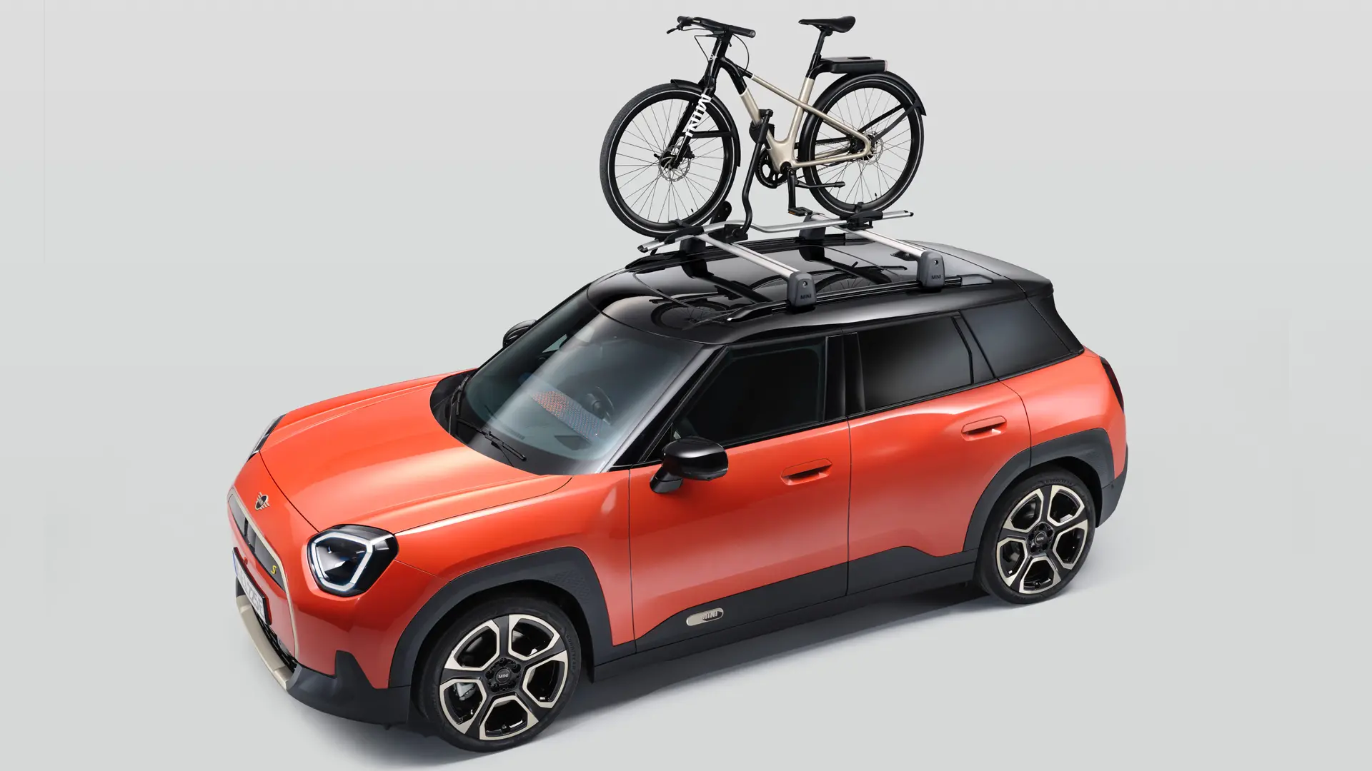 MINI accessoires - dakfietsendrager op mini aceman