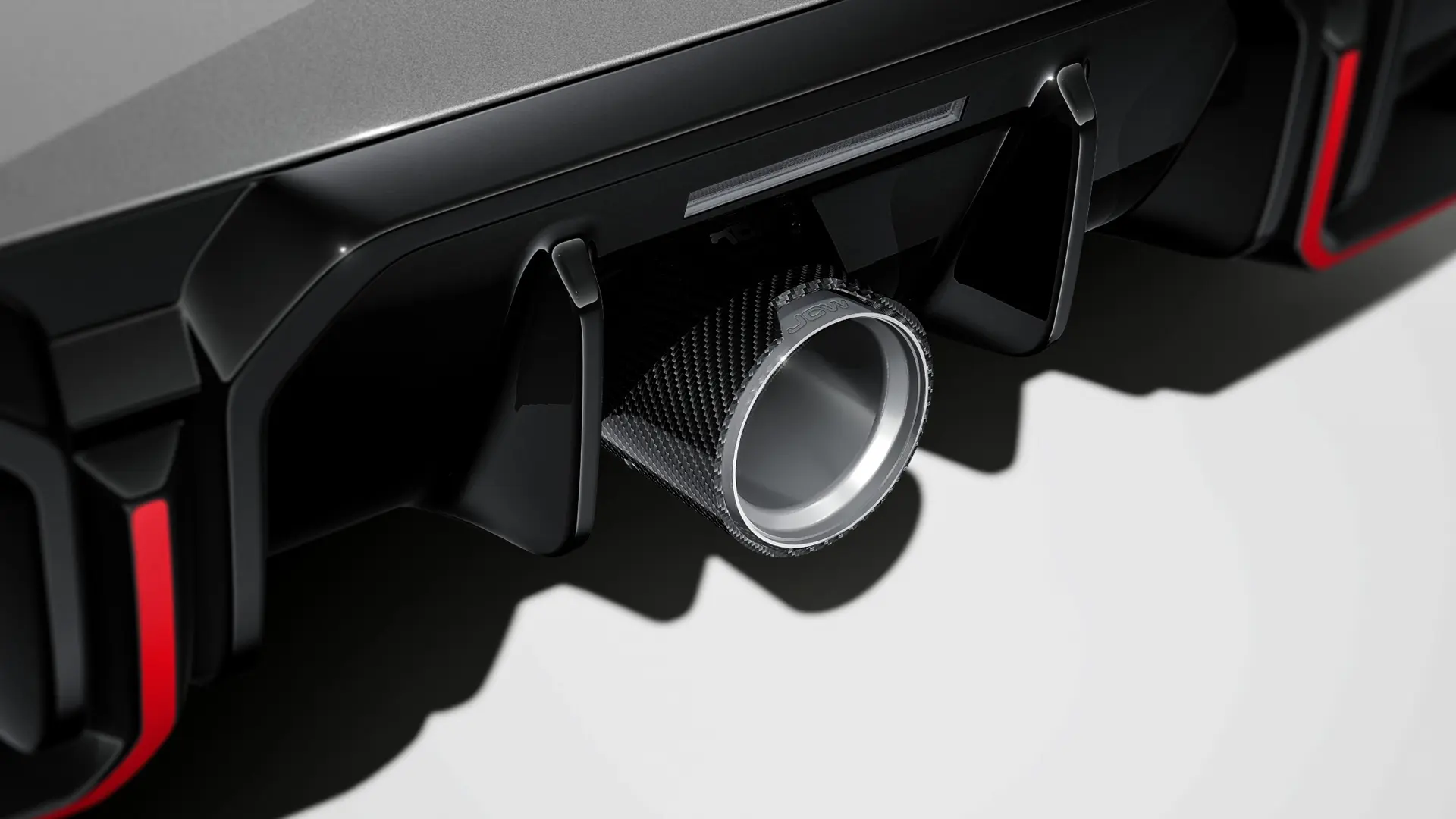 JCW accessoires - JCW achterdiffusor in hoogglans.