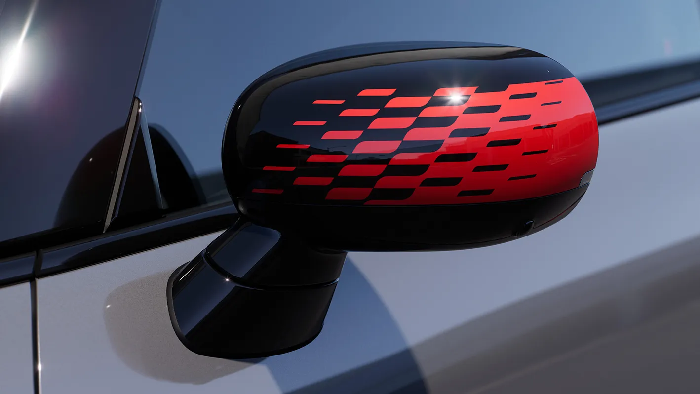 MINI John Cooper Works buitenspiegelkap in John Cooper Works Chili Red.