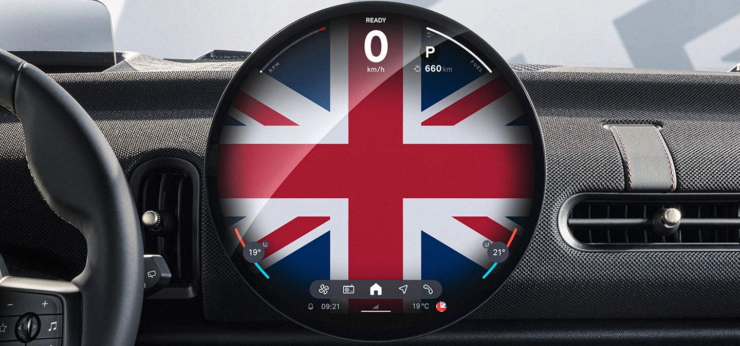 Interieuraanzicht van de MINI Cooper Oxford Edition.