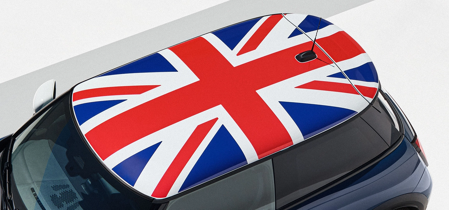 Bovenaanzicht van de MINI Cooper Oxford Edition.
