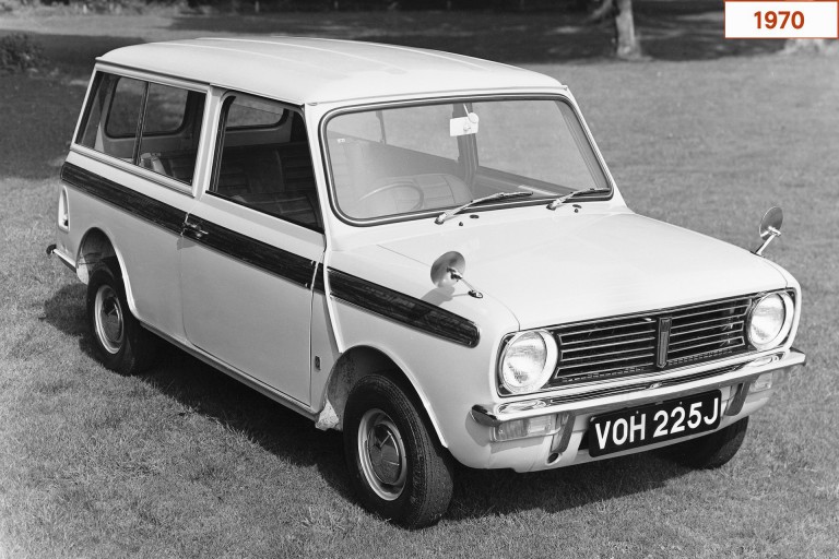 1970 – De Mini Clubman Estate maakt zijn debuut.