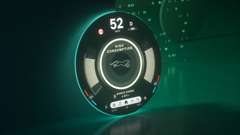 MINI rond display met efficiencyparameters
